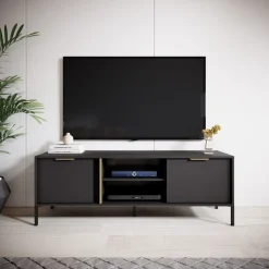 Szafki Rtv></noscript>LASKI Szafka RTV 153 cm LECCE antracyt