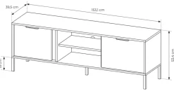 Szafki Rtv></noscript>LASKI Szafka RTV 153 cm LECCE antracyt