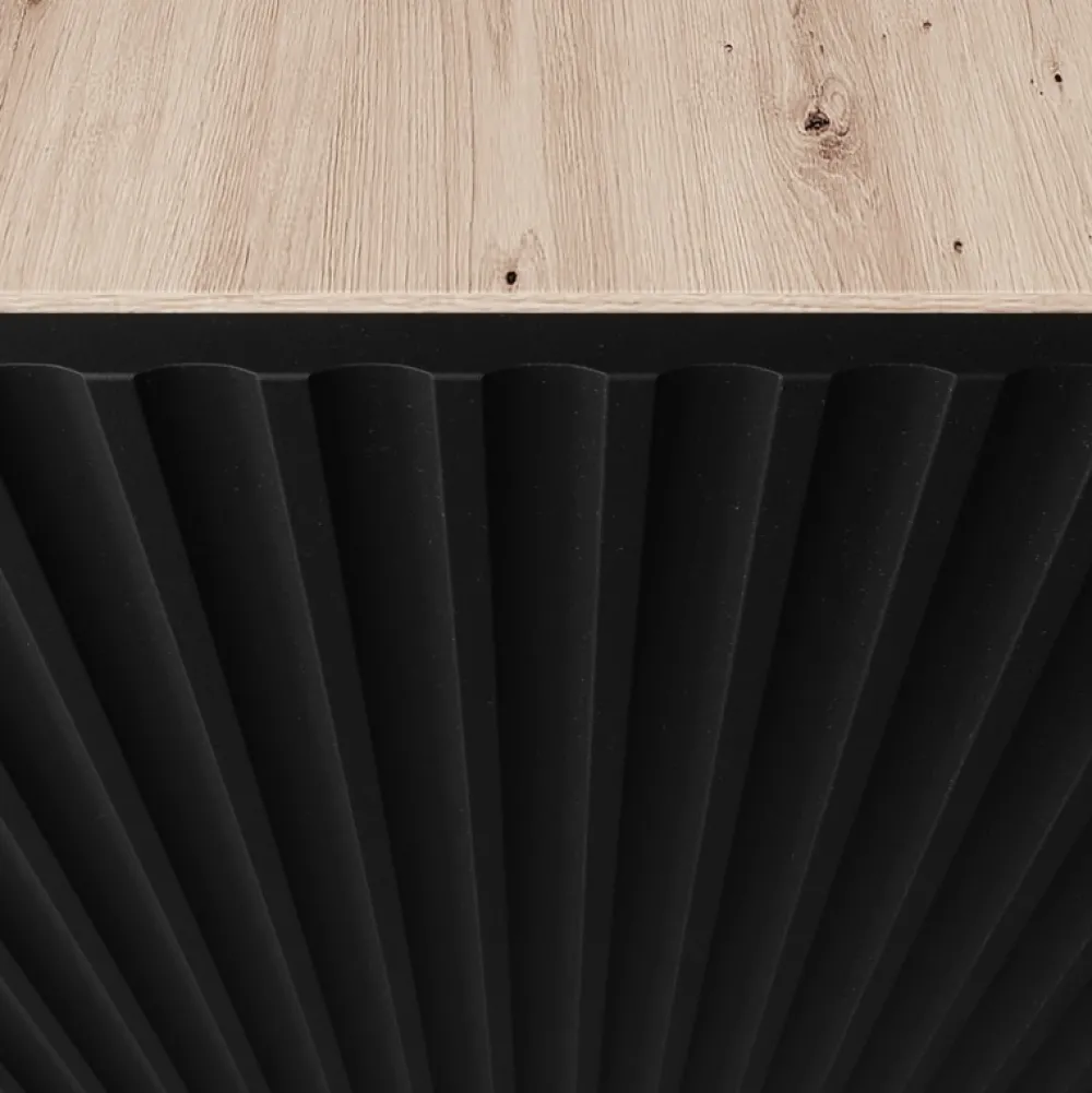 Szafki Rtv>Arton Szafka RTV 200 cm na nóżkach nowoczesna TAVIO dąb artisan + czarny