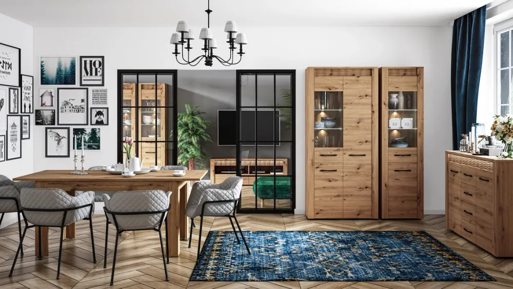 Szafki Rtv>ML Meble Szafka RTV 150 cm z szufladami ARTIS podświetlenie LED