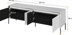 Szafki Rtv></noscript>lenart. Szafka RTV do salonu na wysokich nóżkach z frezowanymi frontami TREND