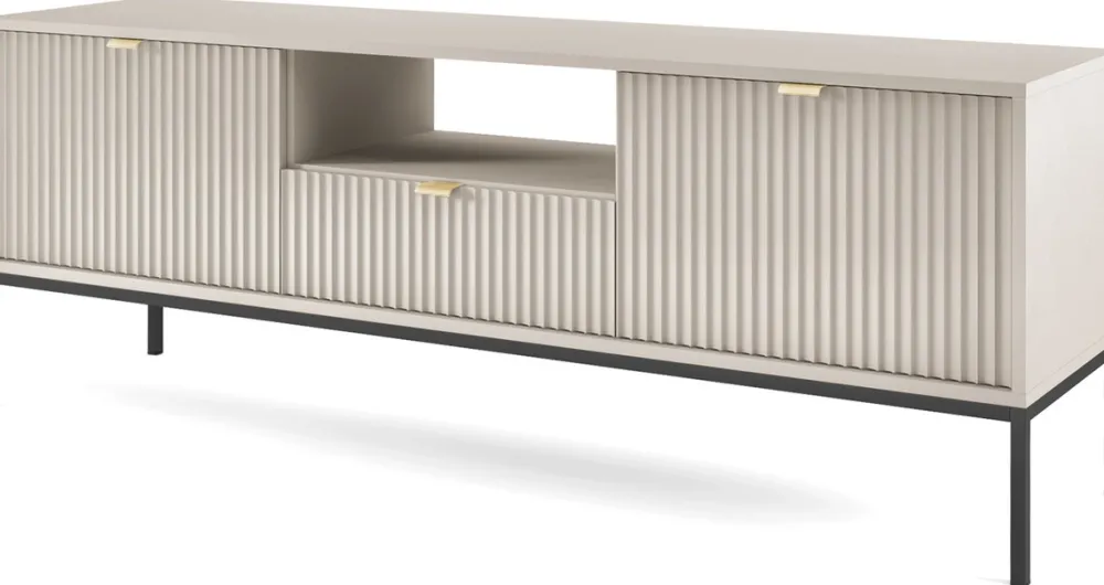 Szafki Rtv|Zestawy Mebli Do Salonu>PIASKI Szafka RTV pod telewizor 154 cm do salonu AVANTI cashmere kaszmir