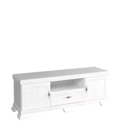 Szafki Rtv>GAŁA MEBLE Szafka RTV biała 158 cm KOLONIA sosna andersen