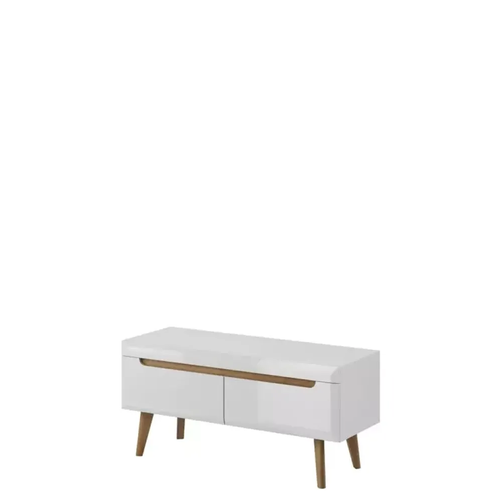 Szafki Rtv>PIASKI Szafka RTV biała nowoczesna 107 cm RENI