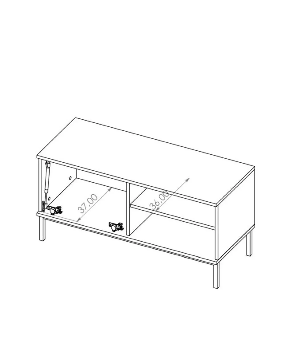 Szafki Rtv>GiB Meble Szafka RTV Biała QUARTE
