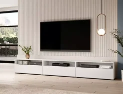 Szafki Rtv></noscript>Helvetia Szafka rtv połysk BARRET biały