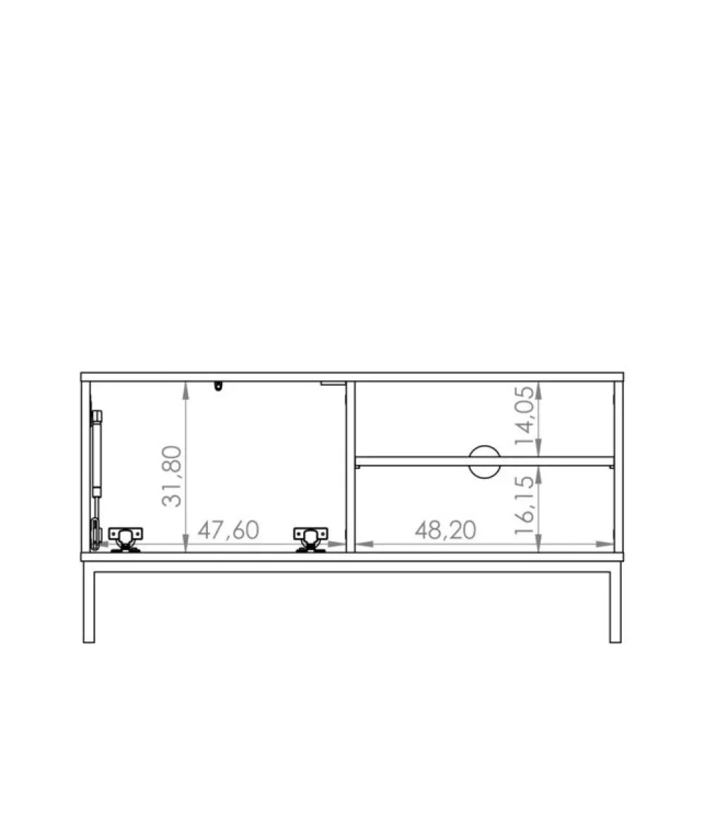 Szafki Rtv>GiB Meble Szafka RTV Czarna QUARTE czarny