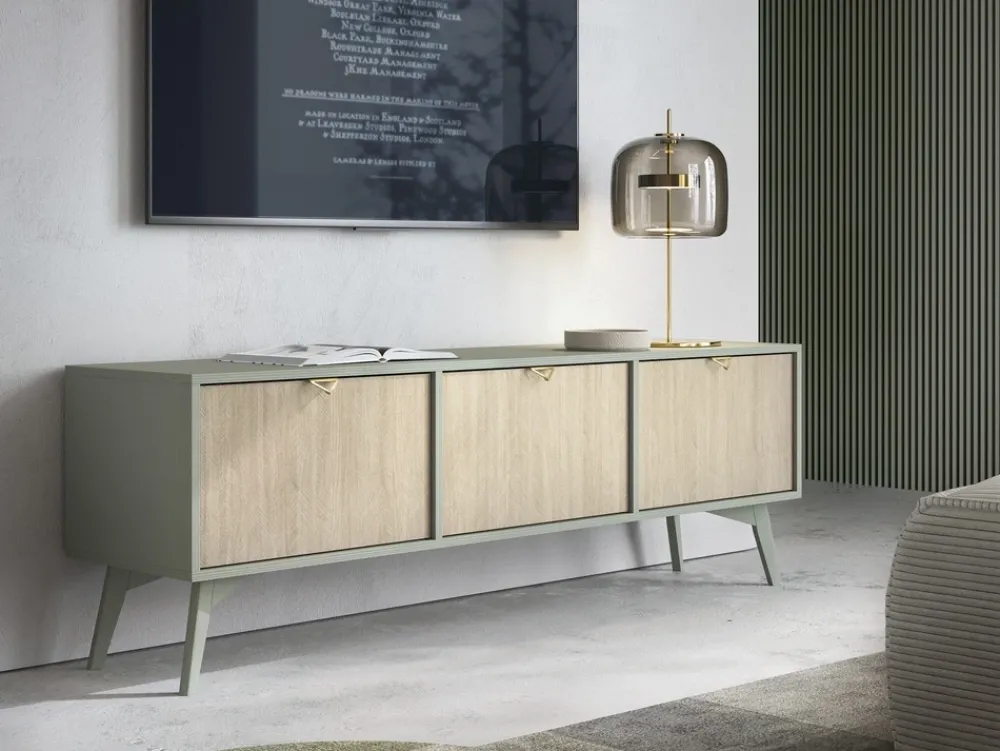 Szafki Rtv>PIASKI Szafka RTV do salonu 158 cm FLOW styl boho