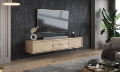 Szafki Rtv></noscript>Helvetia Szafka RTV do salonu nowoczesna wisząca 180 cm FRIDA dąb olejowany