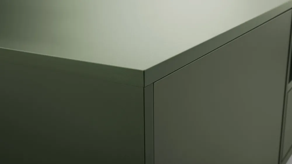 Szafki Rtv>Stolar Szafka RTV do salonu pod telewizor 160 cm zielona z szafkami GENEWA zielony