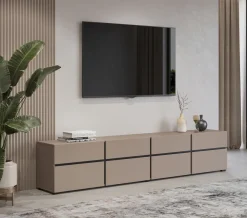 Szafki Rtv></noscript>Helvetia Szafka RTV do salonu pod telewizor 225 cm z szufladami CROSS