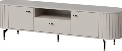 Szafki Rtv|Zestawy Mebli Do Salonu>DOLMAR Szafka RTV do salonu z zaokrąglonymi boczkami 180 cm ZELDA cashmere kaszmir
