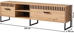 Zestawy Mebli Młodzieżowych|Szafki Rtv></noscript>DOMEL Szafka RTV loft LAMELIX dąb artisan