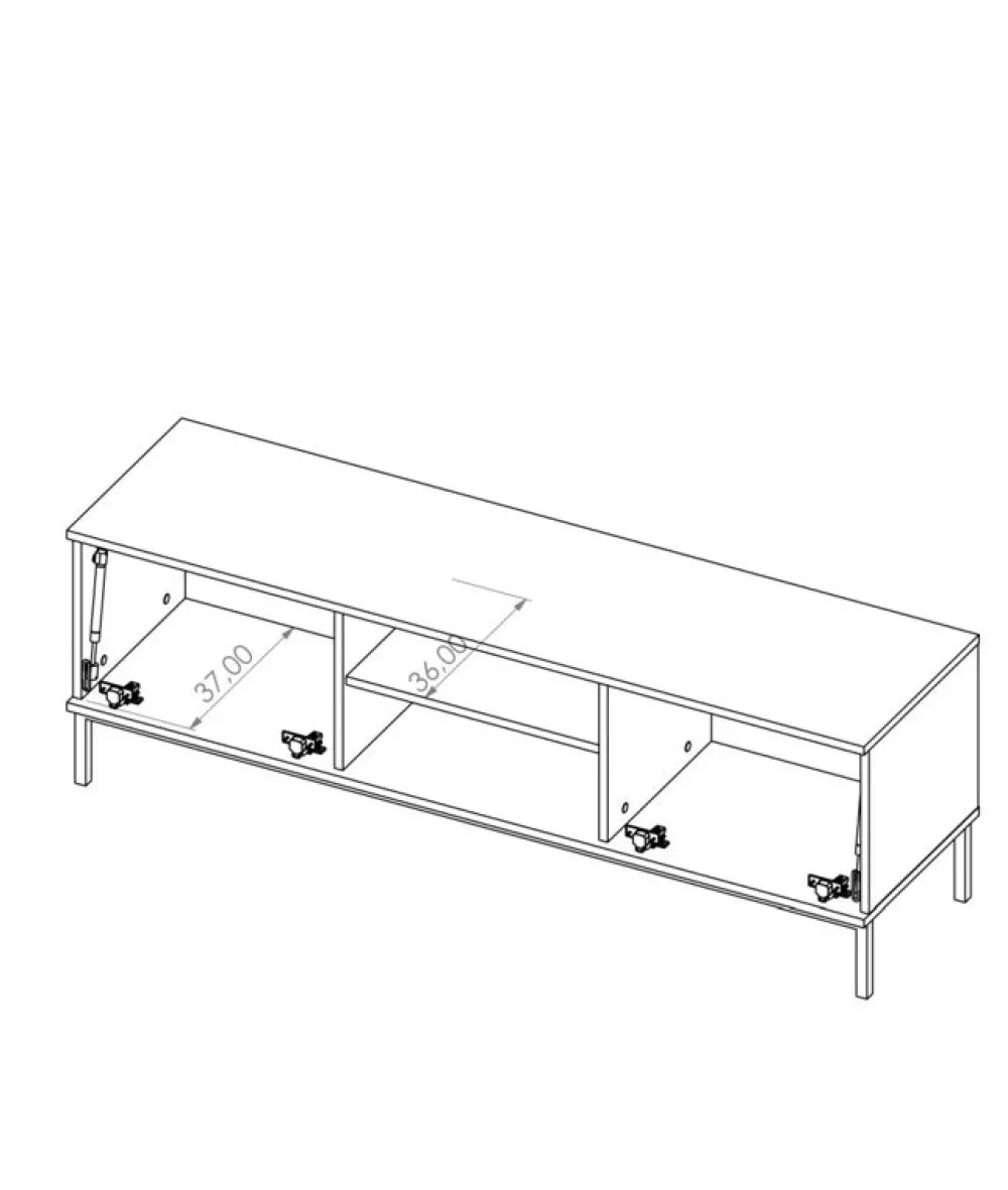 Zestawy Mebli Do Salonu|Szafki Rtv>GiB Meble Szafka RTV loft QUARTE Biała