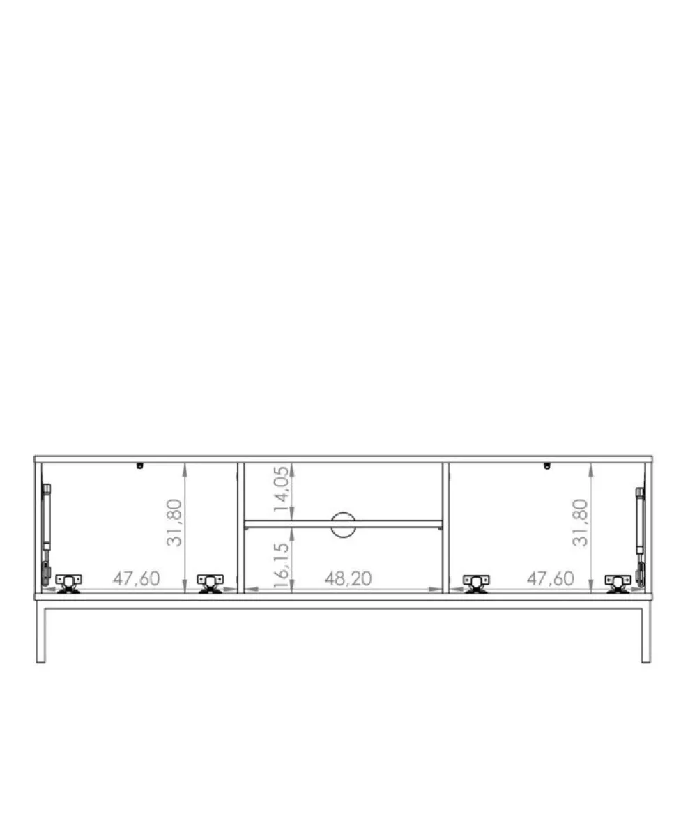 Zestawy Mebli Do Salonu|Szafki Rtv>GiB Meble Szafka RTV loft QUARTE Biała