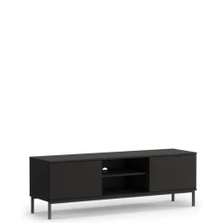 Zestawy Mebli Do Salonu|Szafki Rtv>GiB Meble Szafka RTV loft QUARTE Czarna czarny