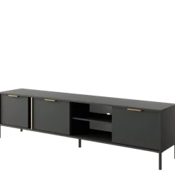 Zestawy Mebli Do Salonu|Szafki Rtv></noscript>LASKI Szafka RTV nowoczesna 203 cm LECCE antracyt