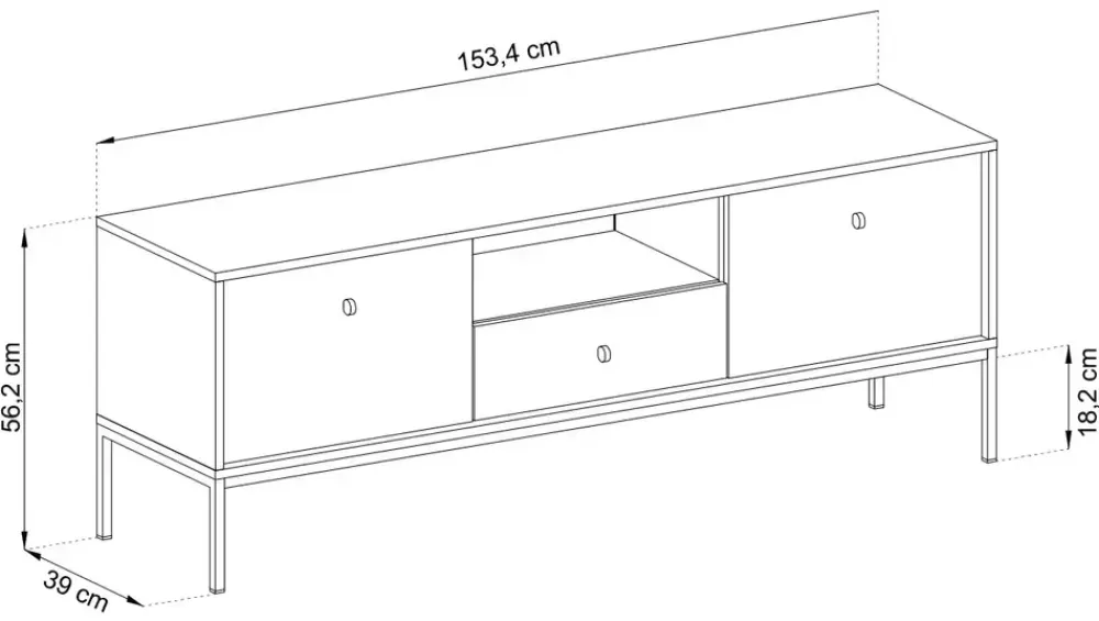 Szafki Rtv>PIASKI Szafka RTV nowoczesna na nóżkach MONTI granat złoty granatowy