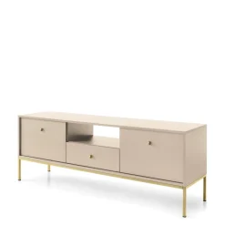 Zestawy Mebli Do Salonu|Szafki Rtv></noscript>PIASKI Szafka RTV nowoczesna na nóżkach MONTI złoty beż