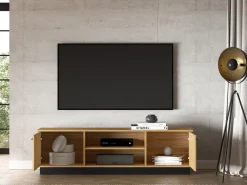 Zestawy Mebli Do Salonu|Szafki Rtv>ML Meble Szafka RTV pod telewizor 170 cm loftowa MONELLI dąb stylowy