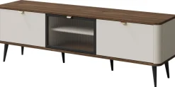 Zestawy Mebli Do Salonu|Szafki Rtv>JUREK Szafka RTV pod telewizor z przeszkleniem 160 cm do salonu MIREL