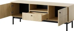 Szafki Rtv>PIASKI Szafka RTV pod telewizor 153 cm z szufladą JUVA dąb linea