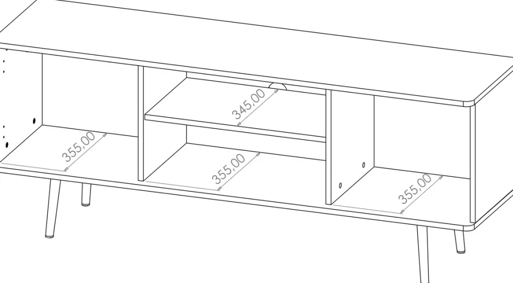 Szafki Rtv>GiB Meble Szafka RTV pod telewizor 150 cm PULSE cichy domyk
