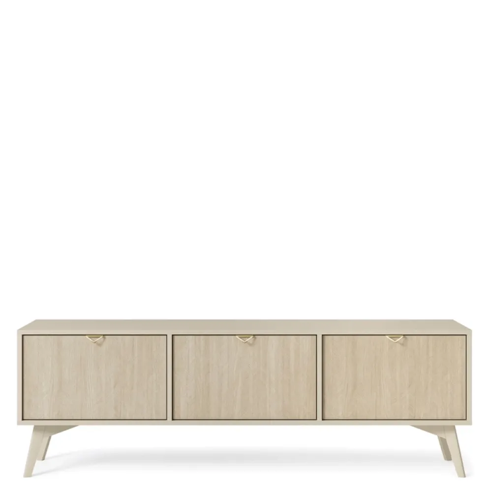 Szafki Rtv>PIASKI Szafka RTV w stylu boho 158 cm FLOW beż