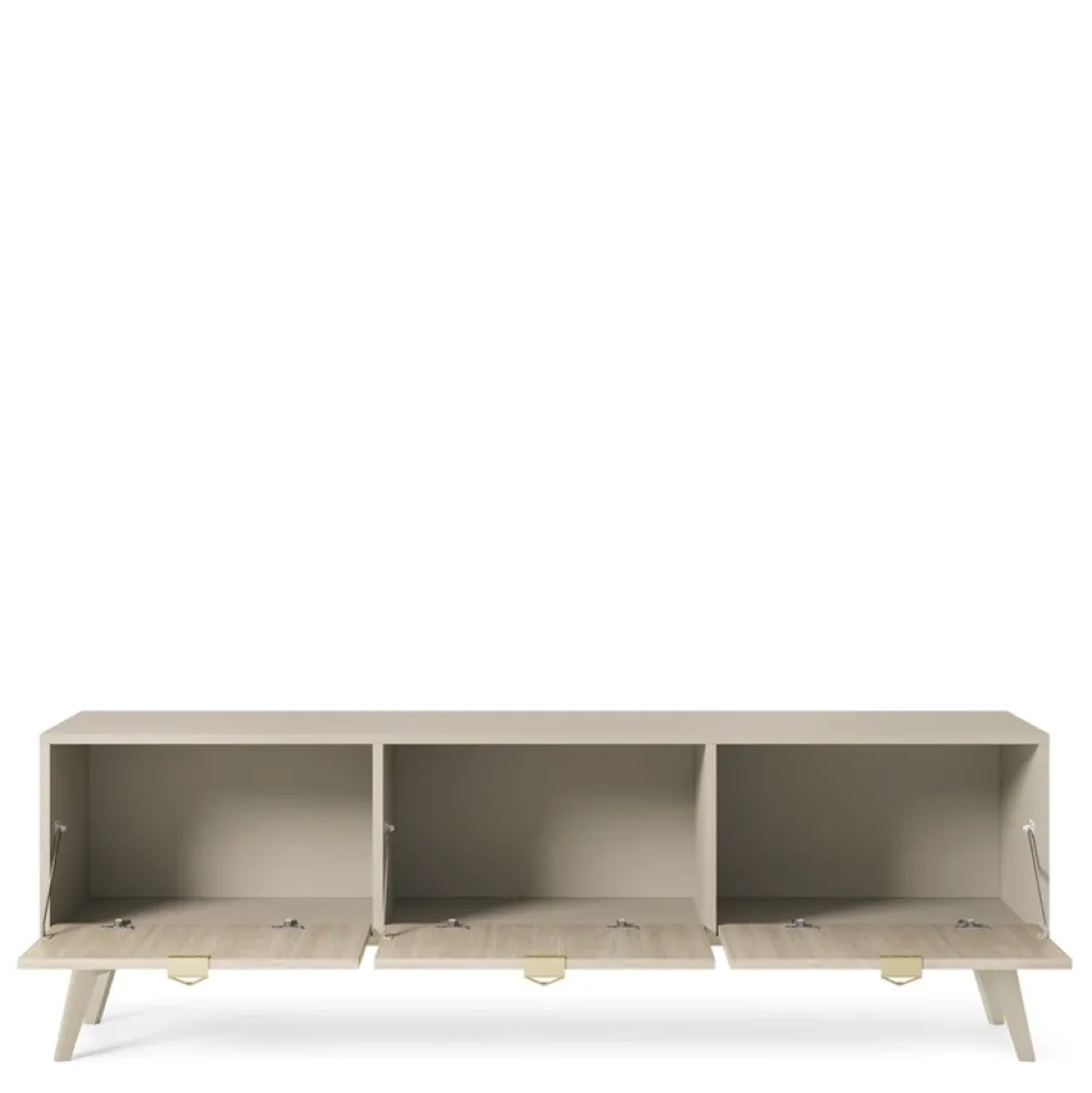Szafki Rtv>PIASKI Szafka RTV w stylu boho 158 cm FLOW beż