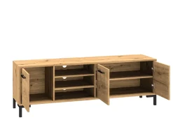 Zestawy Mebli Do Salonu|Szafki Rtv>ML Meble Szafka RTV w stylu loftowym do salonu NEVIO dąb artisan