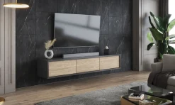 Szafki Rtv></noscript>Helvetia Szafka RTV wisząca do salonu nowoczesna FRIDA antracyt
