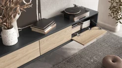 Szafki Rtv></noscript>Helvetia Szafka RTV wisząca do salonu nowoczesna FRIDA antracyt