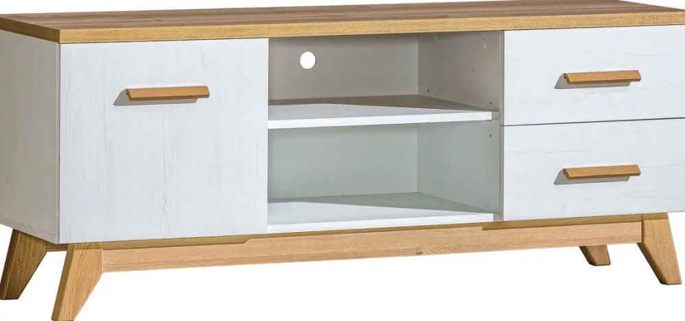 Szafki Rtv>DOLMAR Szafka RTV z dwoma szufladami 135 cm SILVA