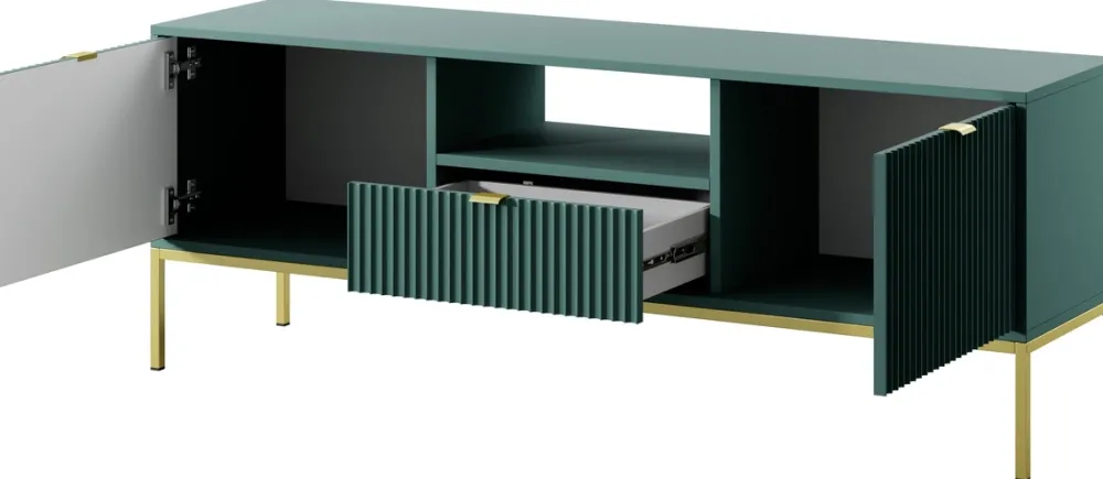 Szafki Rtv>PIASKI Szafka RTV z szufladą i drzwiami AVANTI 154 cm glamour labrador