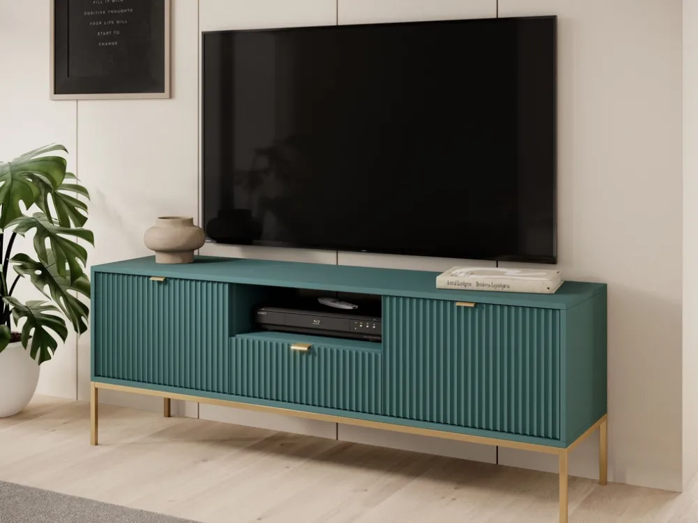 Szafki Rtv>PIASKI Szafka RTV z szufladą i drzwiami AVANTI 154 cm glamour labrador