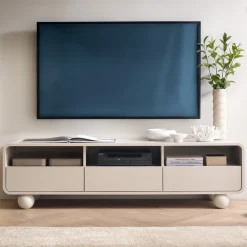 Zestawy Mebli Do Salonu|Szafki Rtv>PIASKI Szafka RTV z szufladami do salonu 160 cm kaszmir AVELON