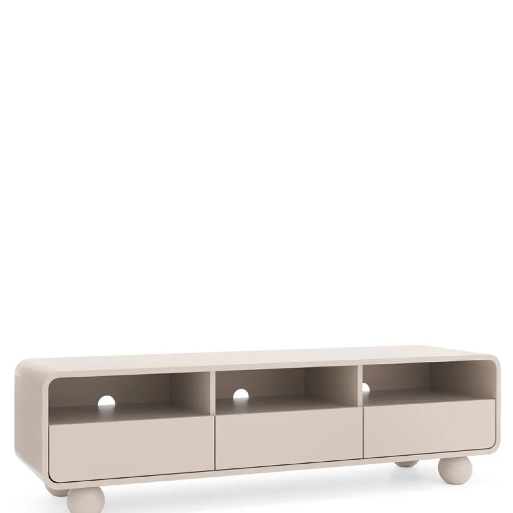 Zestawy Mebli Do Salonu|Szafki Rtv>PIASKI Szafka RTV z szufladami do salonu 160 cm kaszmir AVELON