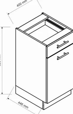 Meble Kuchenne>Stolkar Szafka stojąca 40 cm dąb artisan CLARA