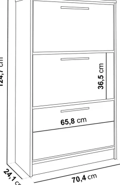 Garderoby|Szafki Na Buty></noscript>KIER Szafka stojąca 59 cm na buty do przedpokoju STAVIO
