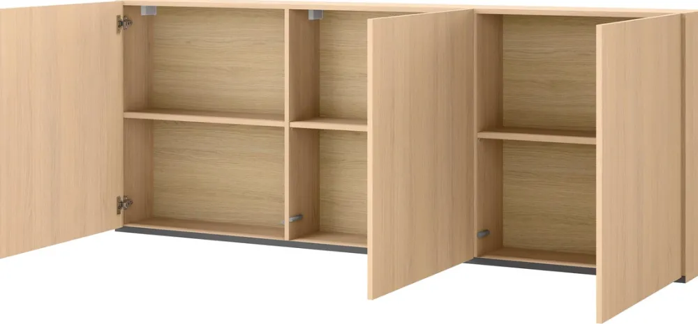 Meble Młodzieżowe|Zestawy Mebli Do Salonu>lenart. Szafka wisząca 210 cm z pojemnymi półkami WOOW dąb vincenza