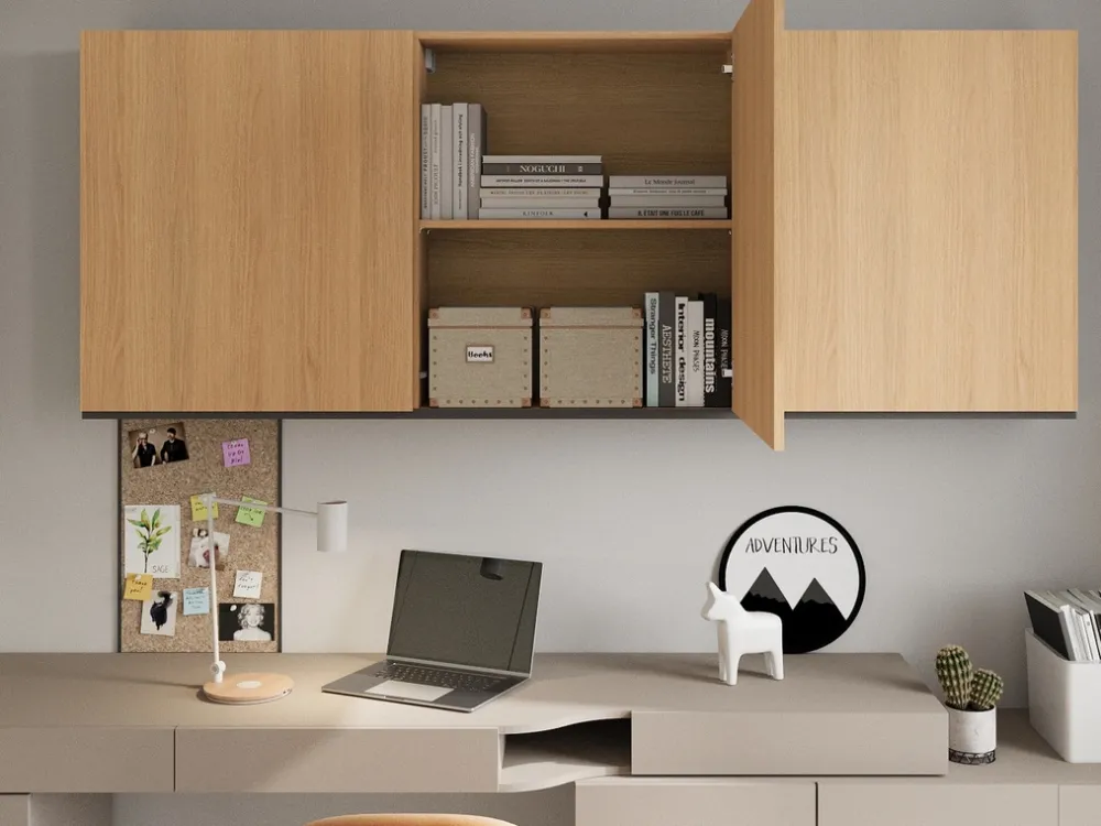 Meble Młodzieżowe|Zestawy Mebli Do Salonu>lenart. Szafka wisząca 210 cm z pojemnymi półkami WOOW dąb vincenza