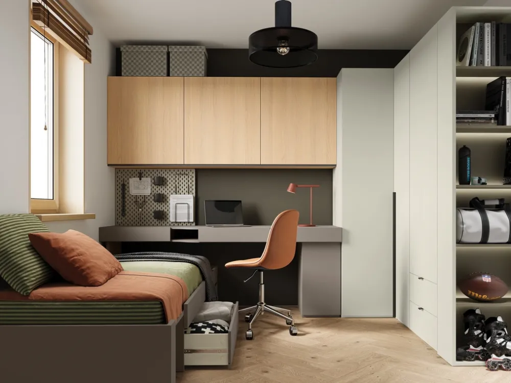 Meble Młodzieżowe|Zestawy Mebli Do Salonu>lenart. Szafka wisząca 210 cm z pojemnymi półkami WOOW dąb vincenza