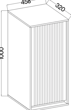 Szafki></noscript>Lempert Szafka wisząca do salonu 46 cm z frezowanym frontem OMEGA dąb evoke