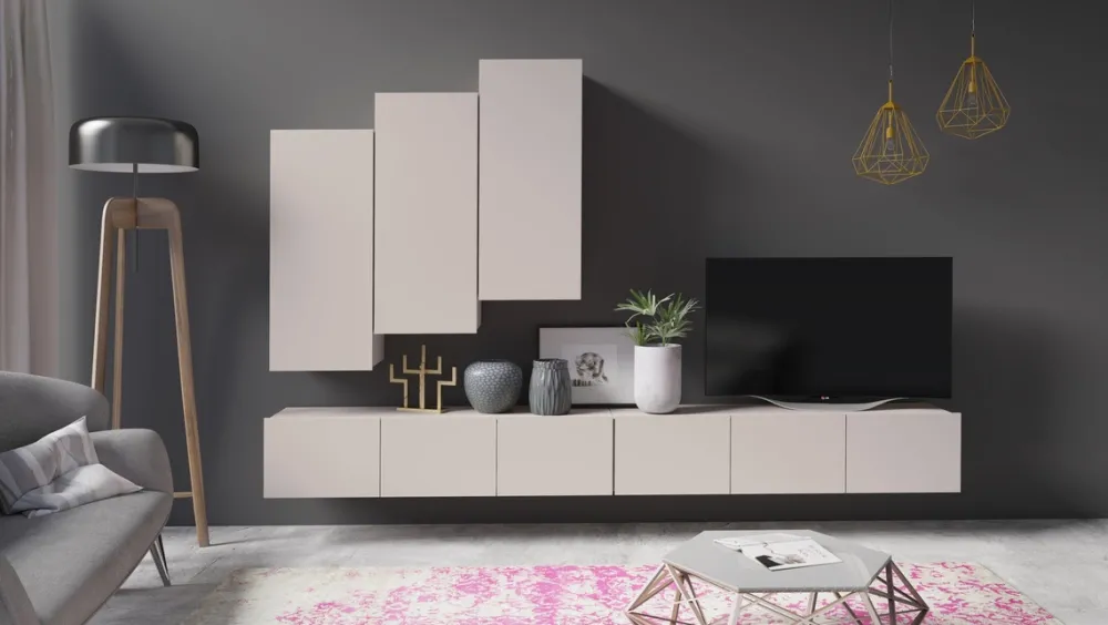 Zestawy Mebli Do Sypialni|Zestawy Mebli Do Salonu>GiB Meble Szafka wisząca do salonu pionowa MODERN kaszmir