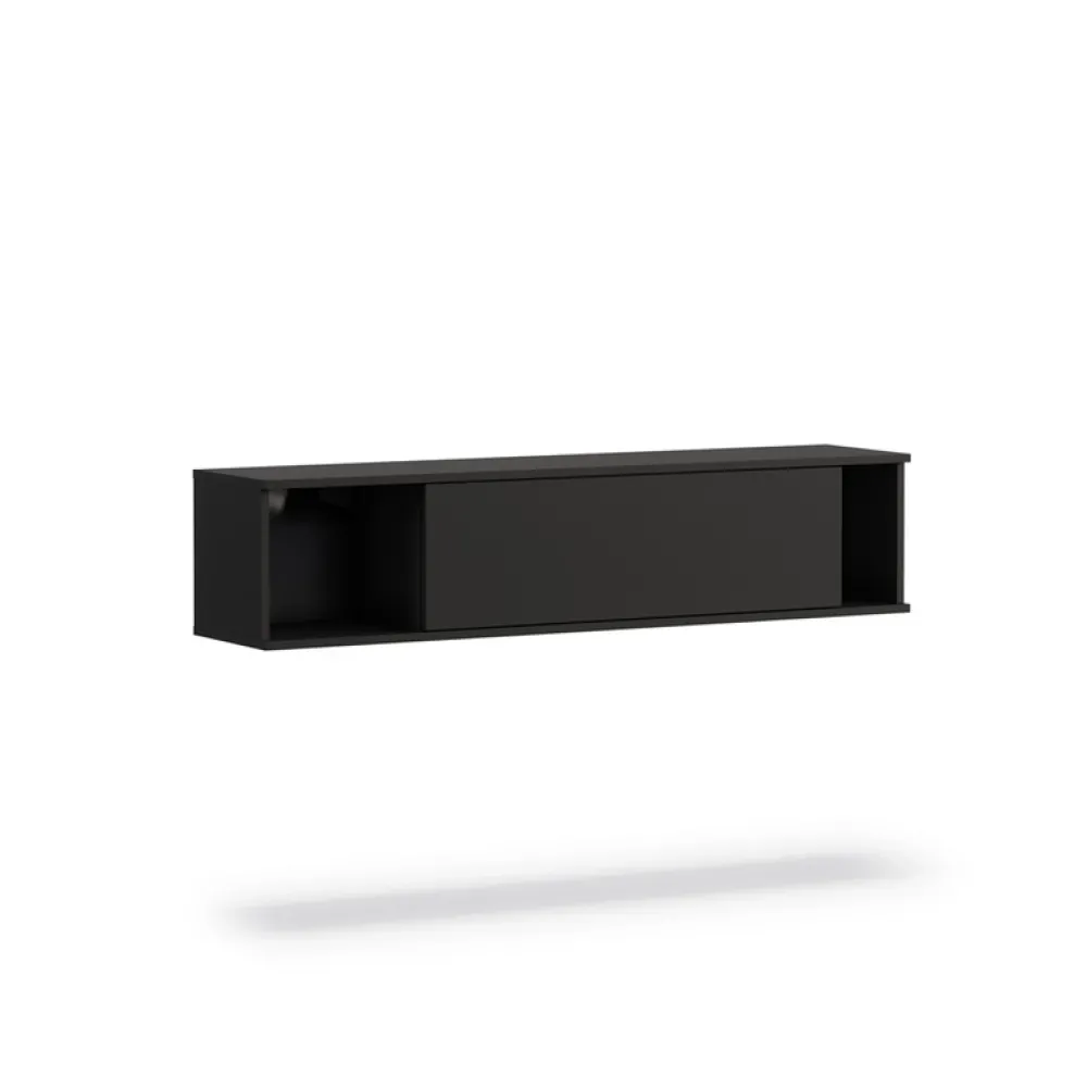 Zestawy Mebli Do Salonu|Szafki Wiszące>GiB Meble Szafka wisząca do salonu QUARTE Czarna czarny