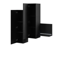 Szafki Wiszące>Helvetia Szafki wiszące z oświetloną półką TABU mat czarny
