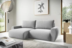 Meble Dla Dzieci|Narożniki>BROMARKT Szara kanapa narożna do salonu z funkcją spania rozkładana PATI
