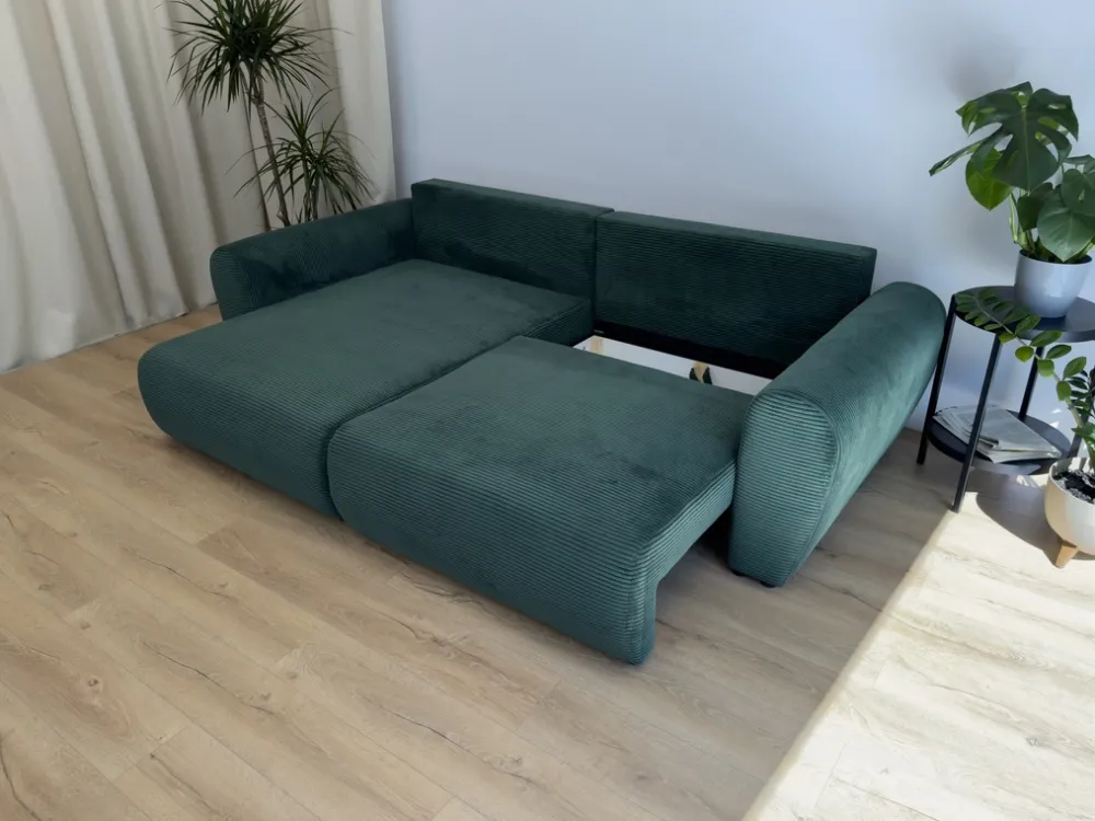 Meble Dla Dzieci|Narożniki>BROMARKT Szara kanapa narożna do salonu z funkcją spania rozkładana PATI