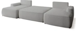 Narożniki>BROMARKT Szara kanapa narożna do salonu z funkcją spania CARMELLO U
