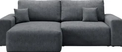 Narożniki>BROMARKT Szara kanapa narożna do salonu z funkcją spania CAMILO